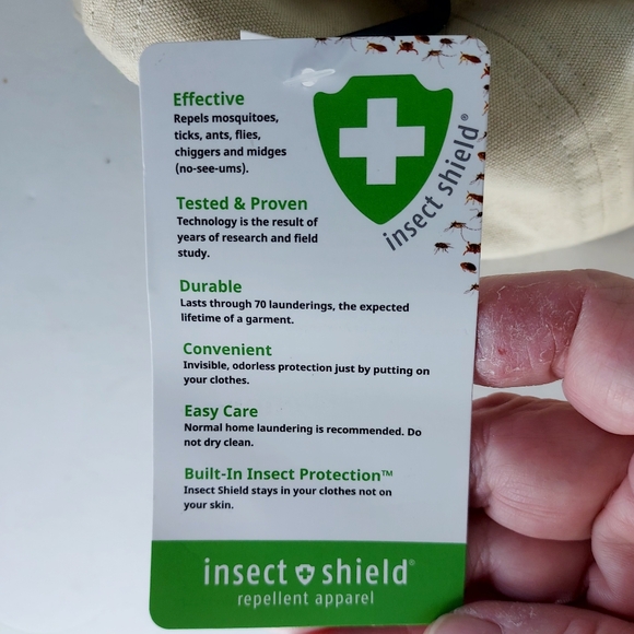 Insect Shield Bug Repellent Sand Color Baseball Hat Cap One Size Adjustable Back - Picture 9 of 10